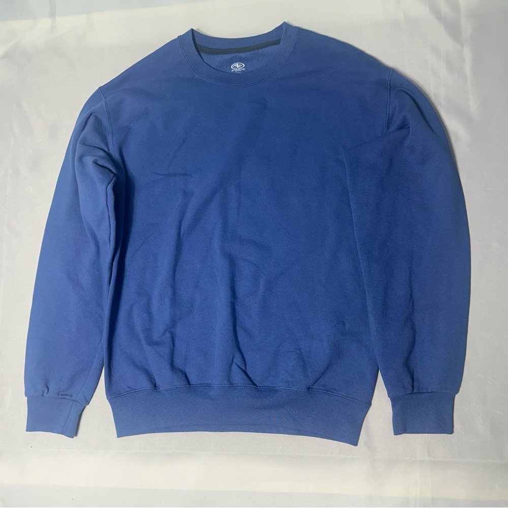 Athletic Works Men's Classic Blue Crewneck Sweater
